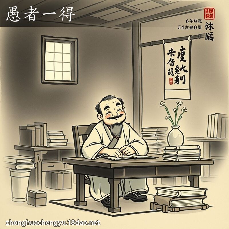 愚者一得 - 中華成語配圖
