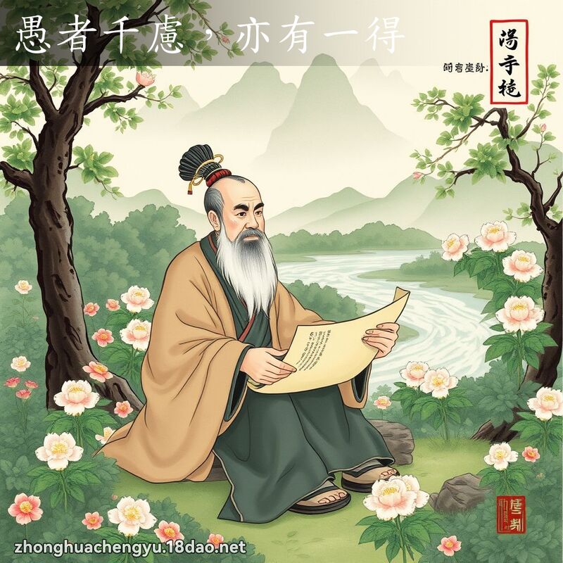 愚者千慮，亦有一得 - 中華成語配圖