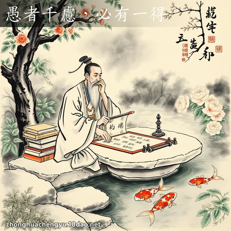 愚者千慮，必有一得 - 中華成語配圖