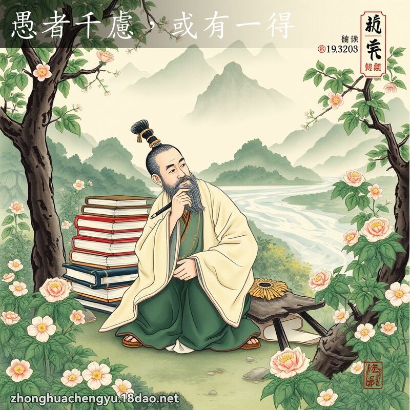 愚者千慮，或有一得 - 中華成語配圖