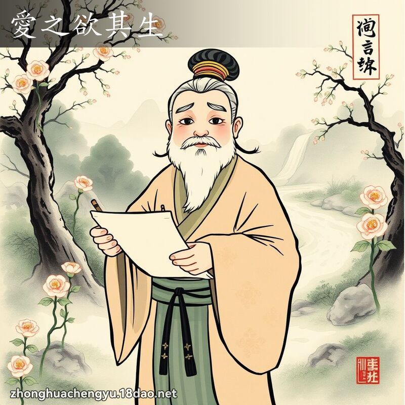 愛之欲其生 - 中華成語配圖
