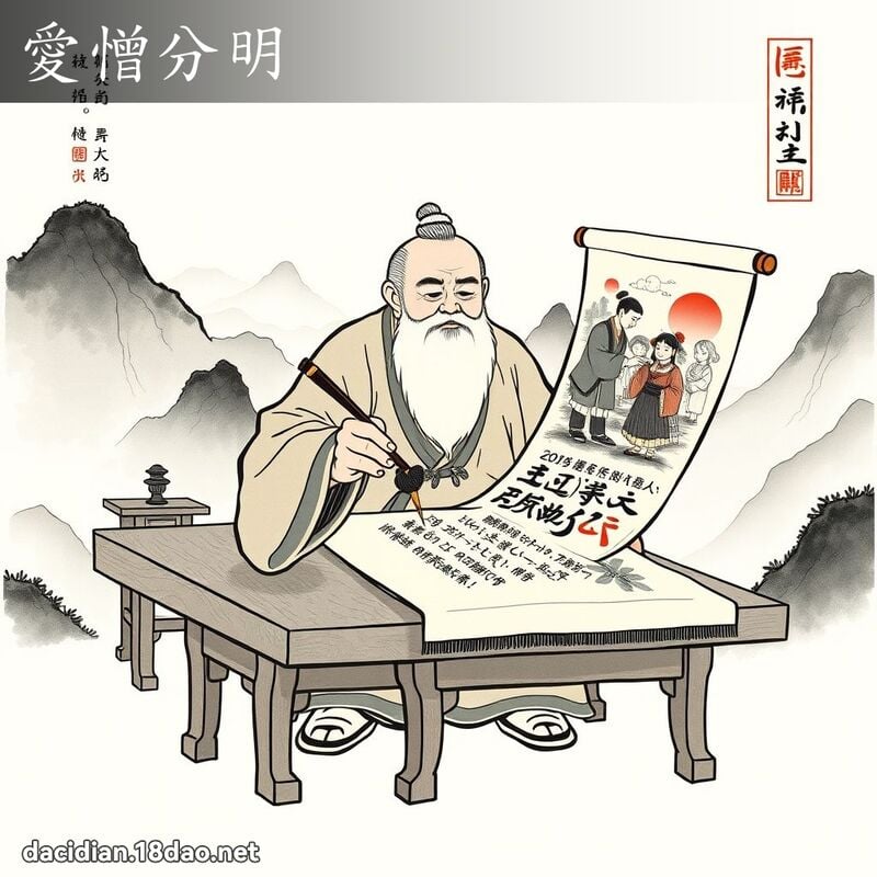 爱憎分明 - 中华成语配图