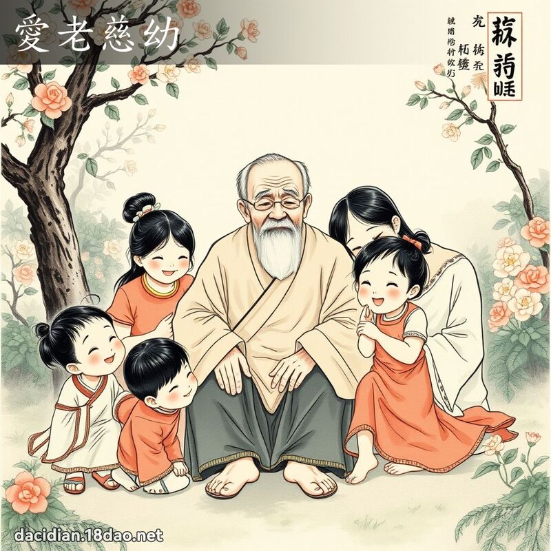 愛老慈幼 - 中華成語配圖