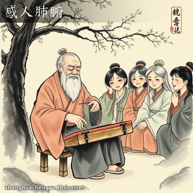 感人肺腑 - 中華成語配圖