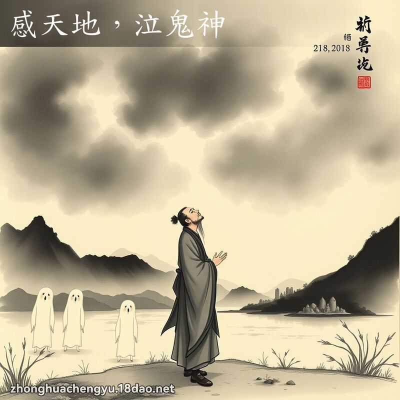 感天地，泣鬼神 - 中華成語配圖