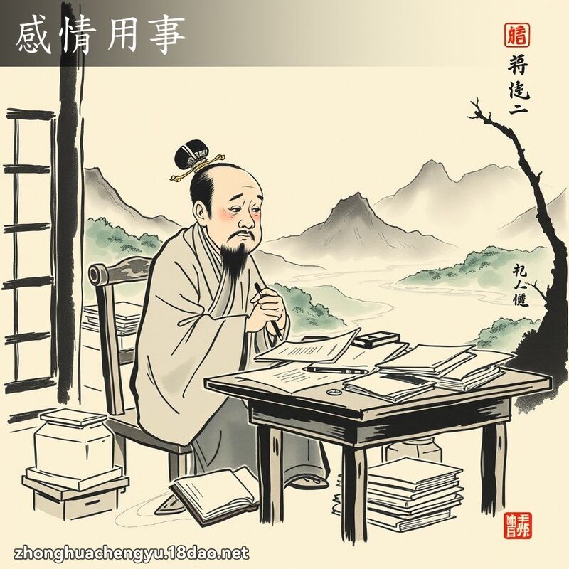 感情用事 - 中華成語配圖