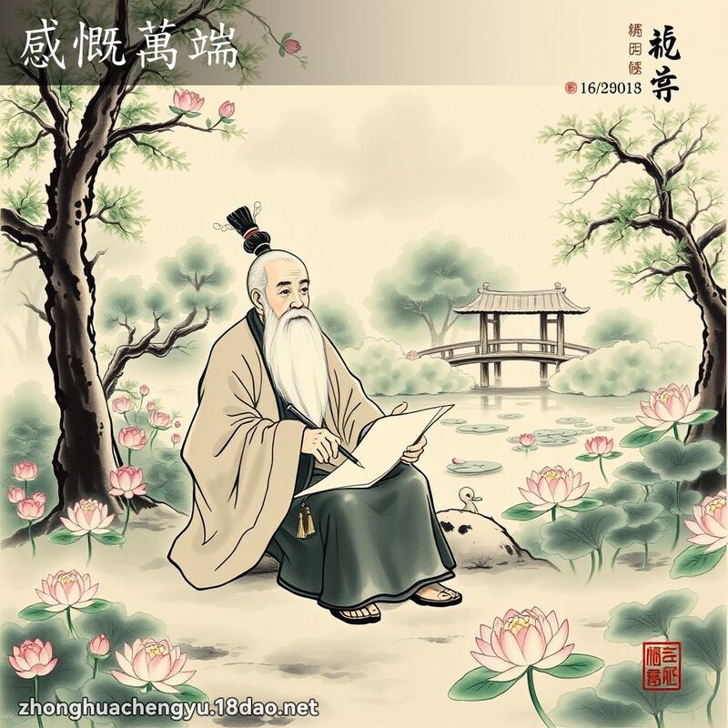 感慨萬端 - 中華成語配圖