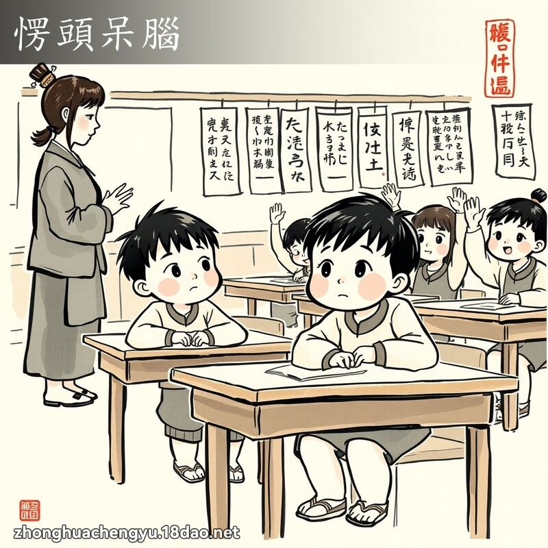 愣头呆脑 配图