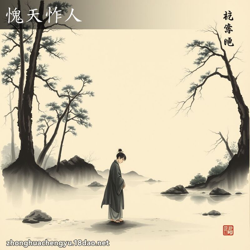 愧天怍人 配图