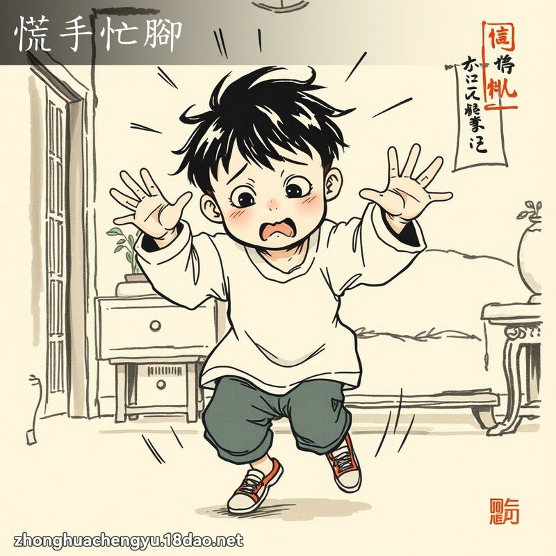 慌手忙脚 配图
