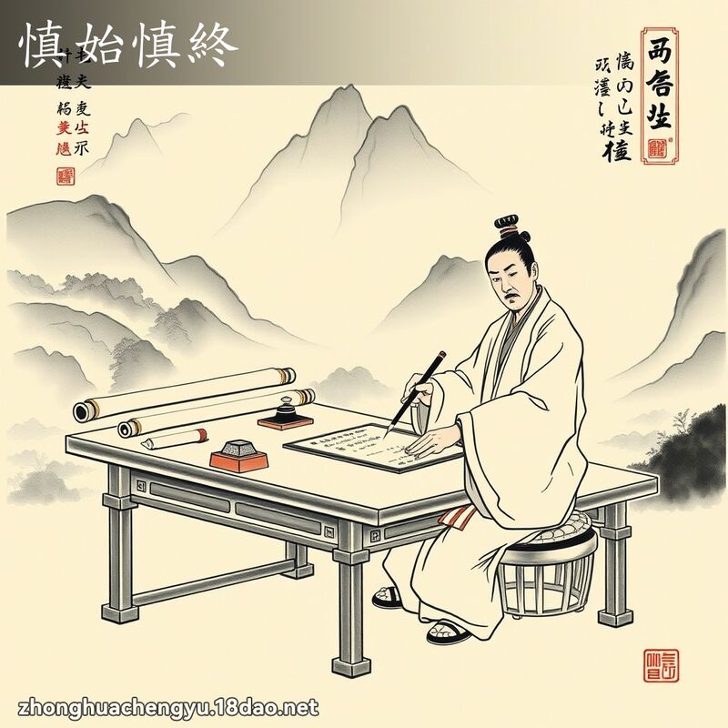 慎始慎终 配图