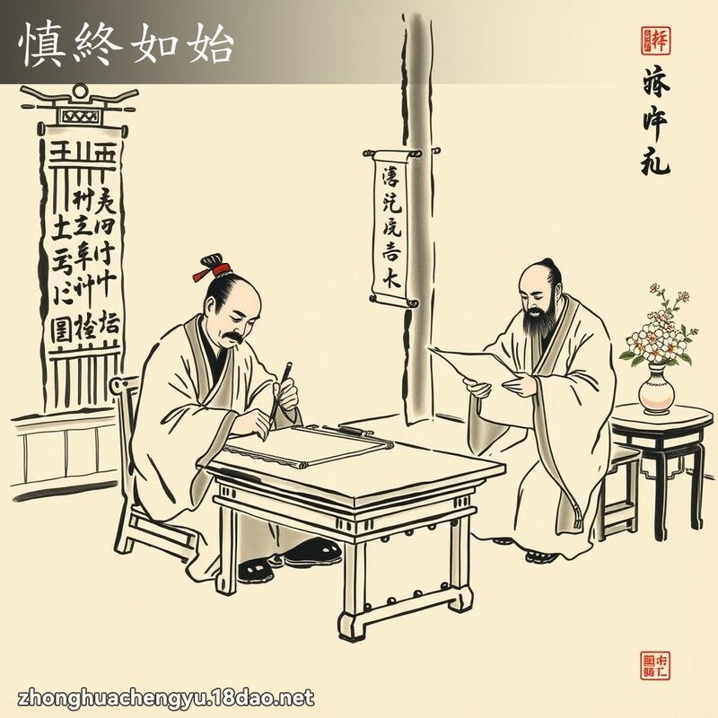 慎終如始 配图