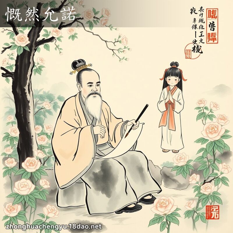 慨然允諾 配图