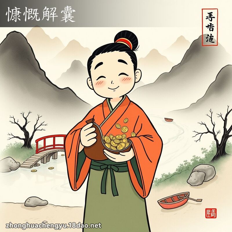 慷慨解囊 配图