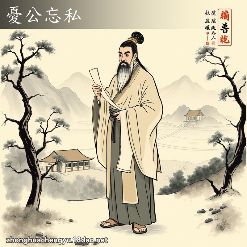 憂公忘私 配图