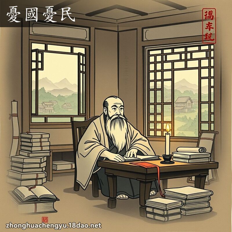 憂國憂民 配图