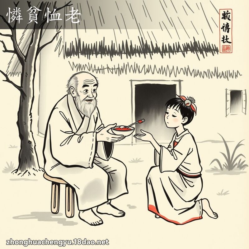 憐貧恤老 配图