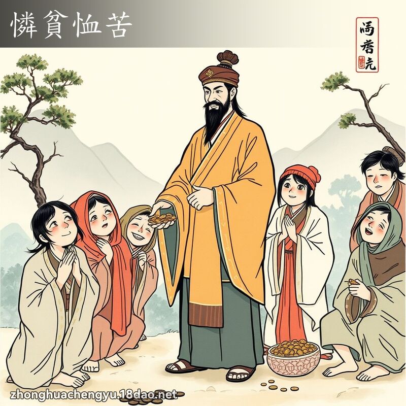 憐貧恤苦 配图