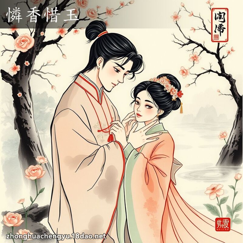 憐香惜玉 - 中華成語配圖