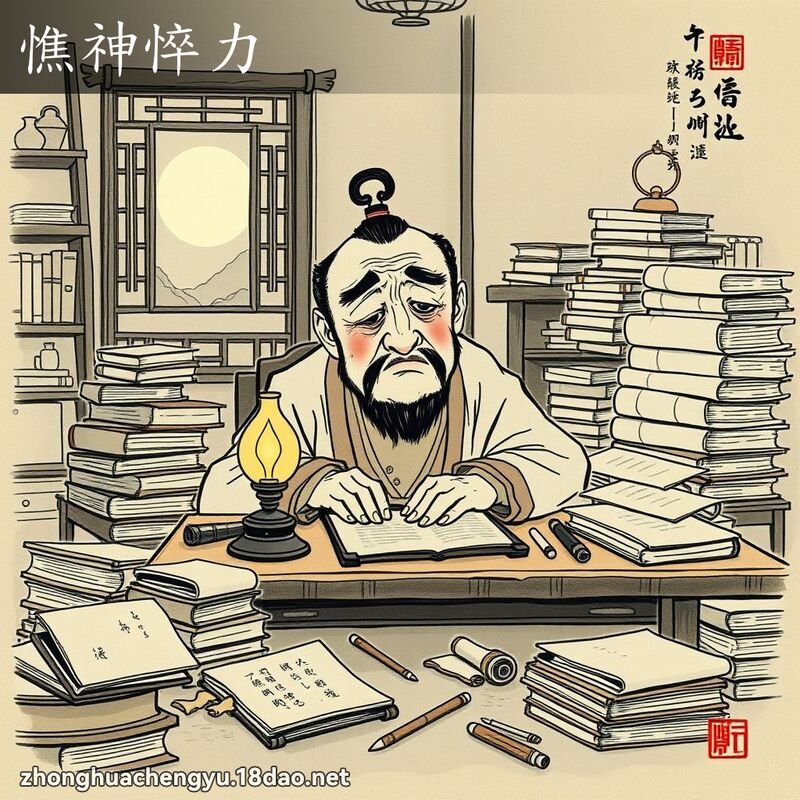 憔神悴力 配图