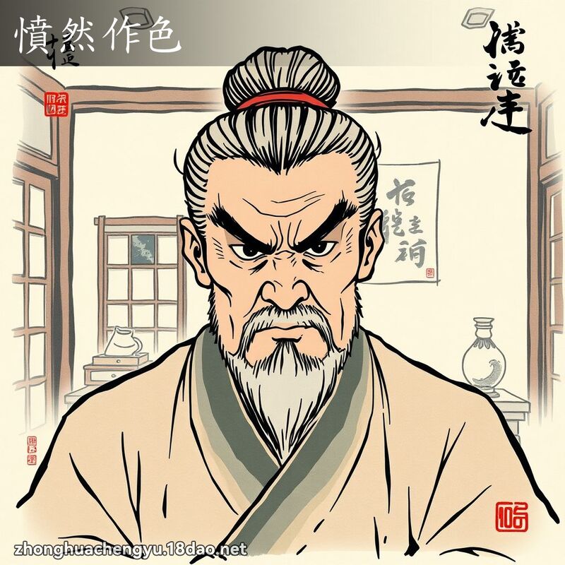 憤然作色 配图