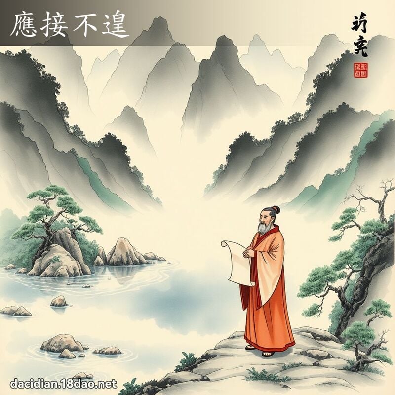 應接不遑 - 中華成語配圖