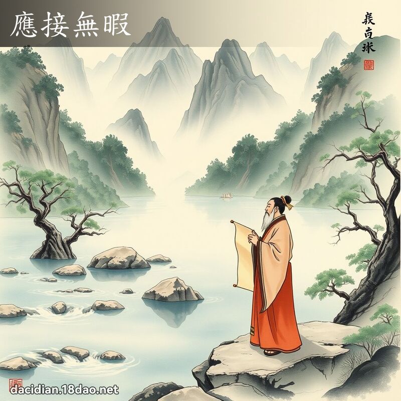 應接無暇 - 中華成語配圖