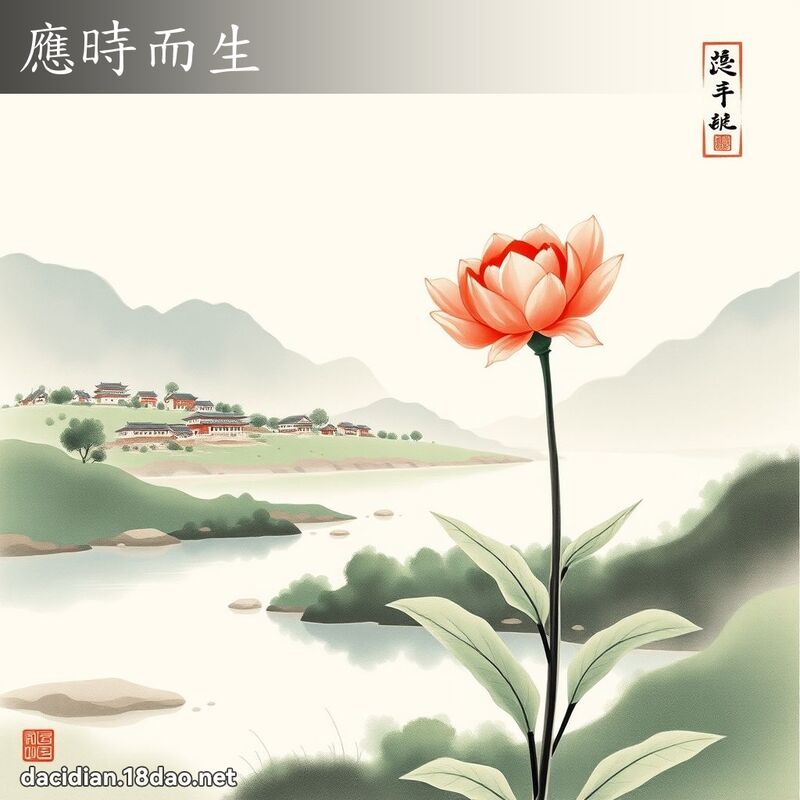 應時而生 - 中華成語配圖