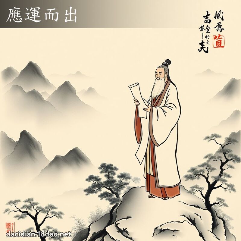 應運而出 - 中華成語配圖