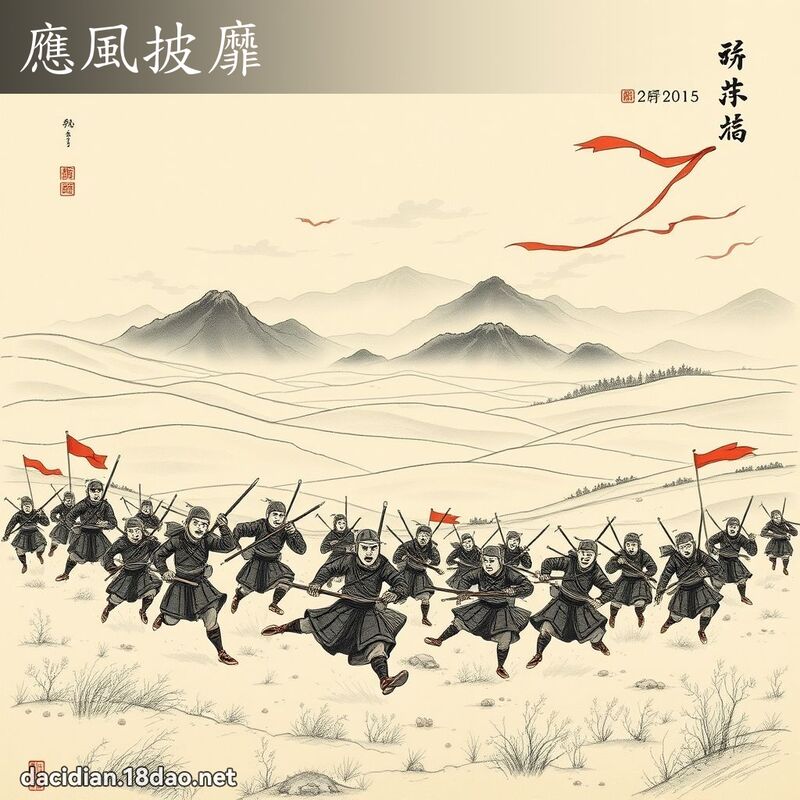 應風披靡 - 中華成語配圖