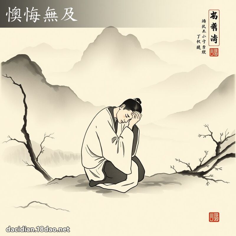 懊悔無及 - 中華成語配圖