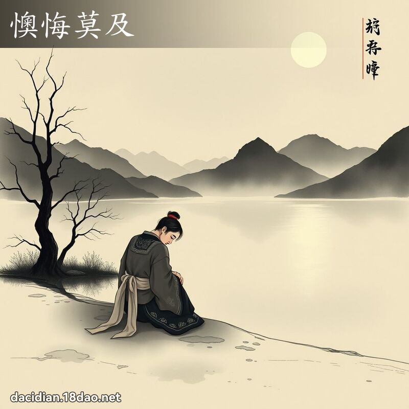 懊悔莫及 - 中華成語配圖