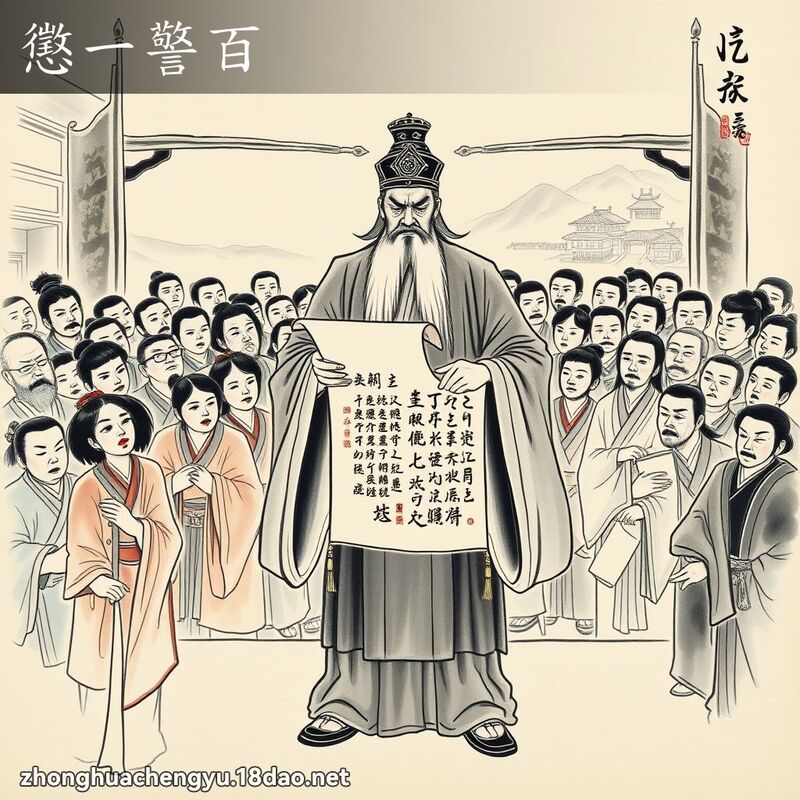 懲一警百 配图