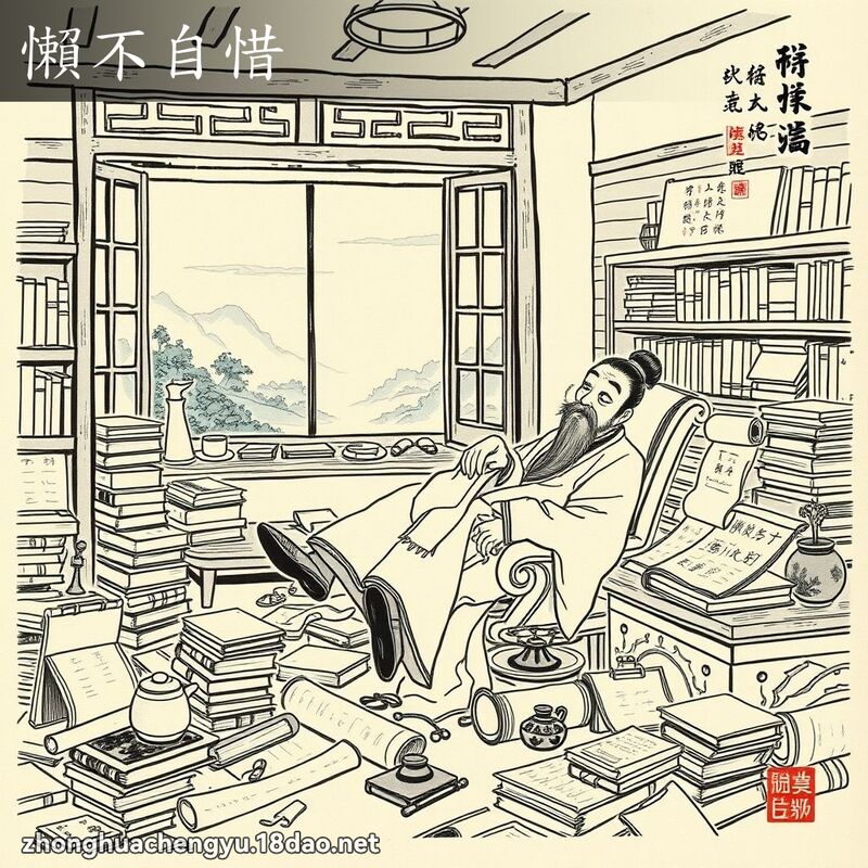 懶不自惜 配图