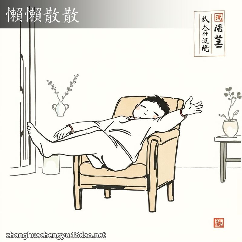 懶懶散散 配图