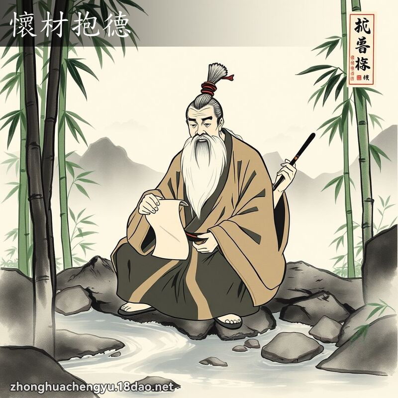 懷材抱德 配图