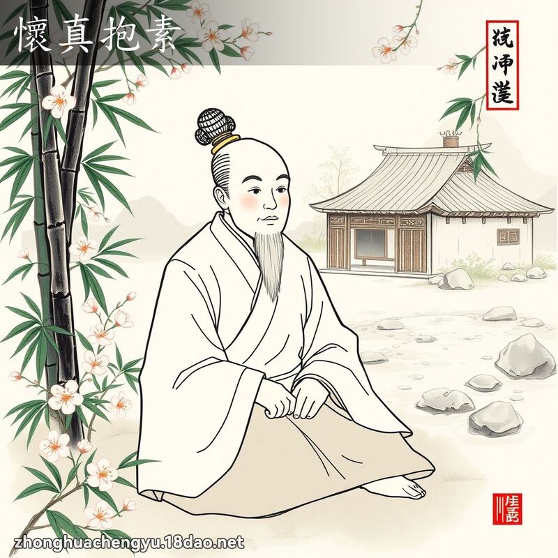 懷真抱素 配图