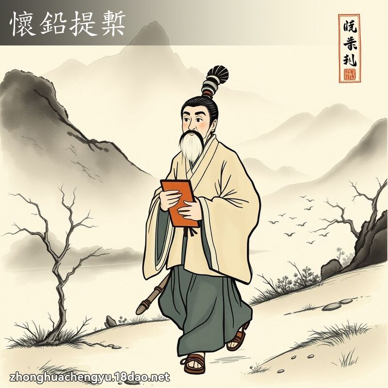 懷鉛提槧 配图