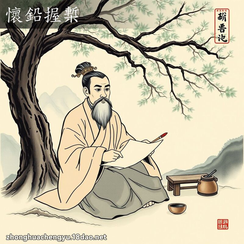 懷鉛握槧 配图