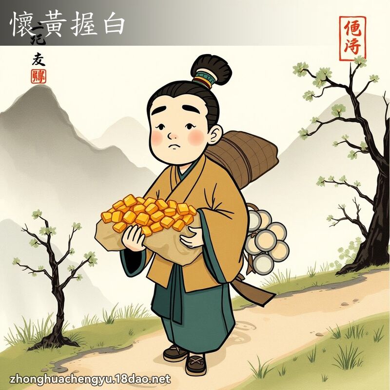 懷黃握白 配图
