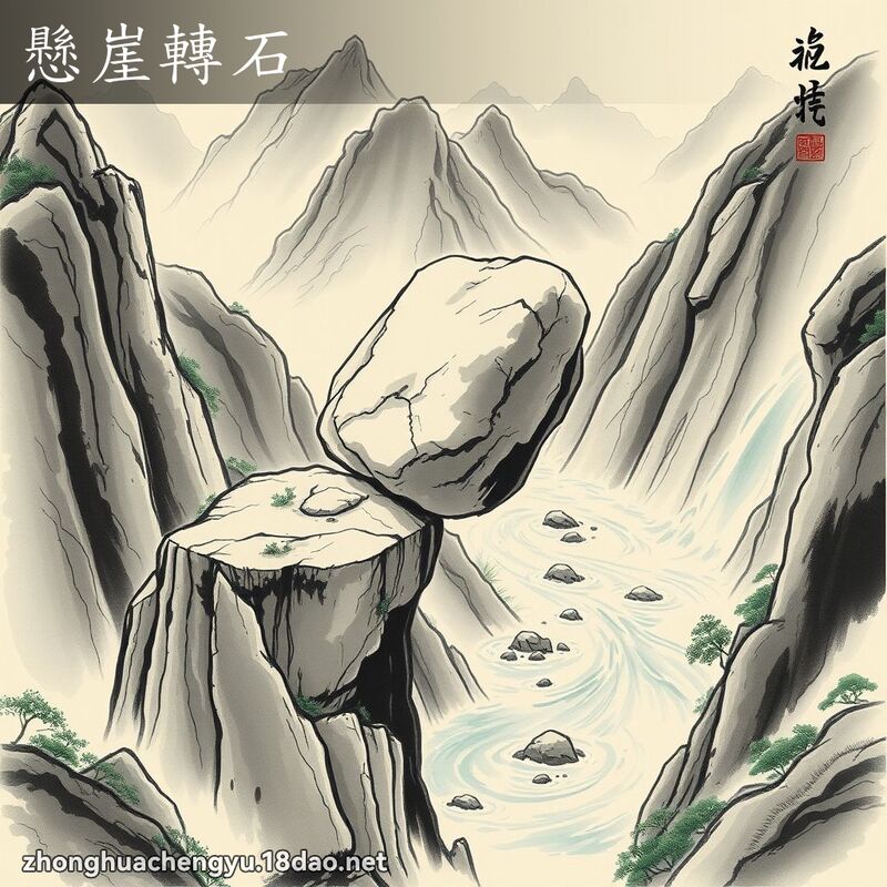 懸崖轉石 配图