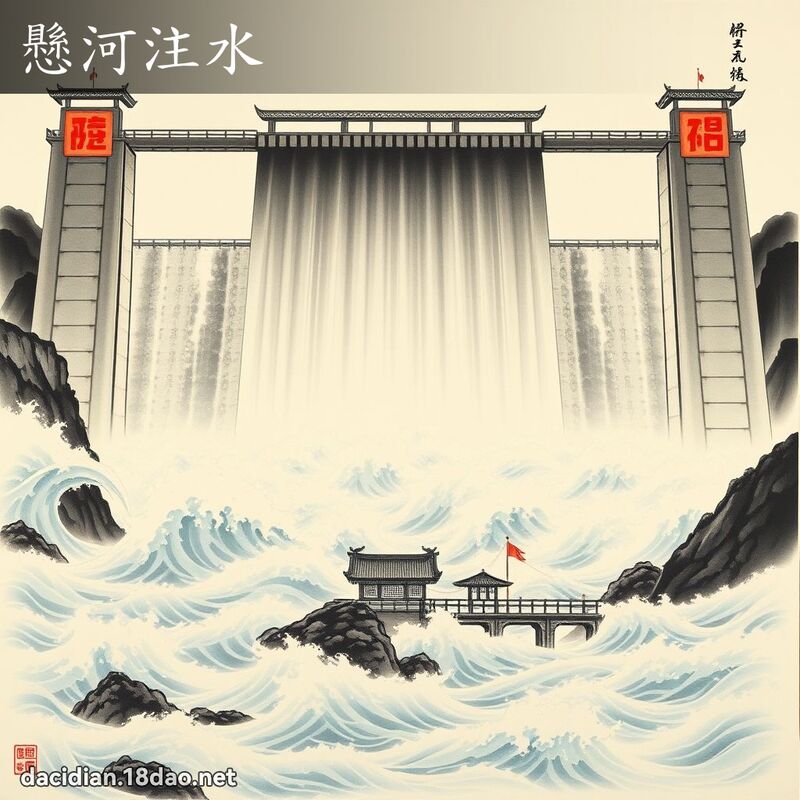 悬河注水 - 中华成语配图