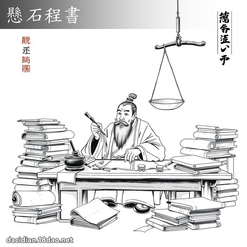 懸石程書 - 中華成語配圖