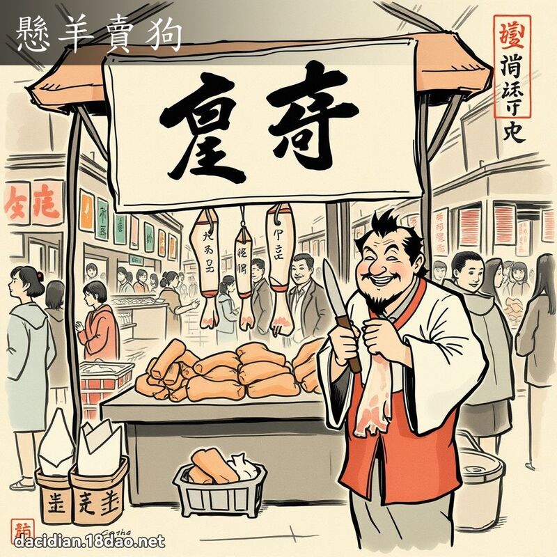 悬羊卖狗 - 中华成语配图