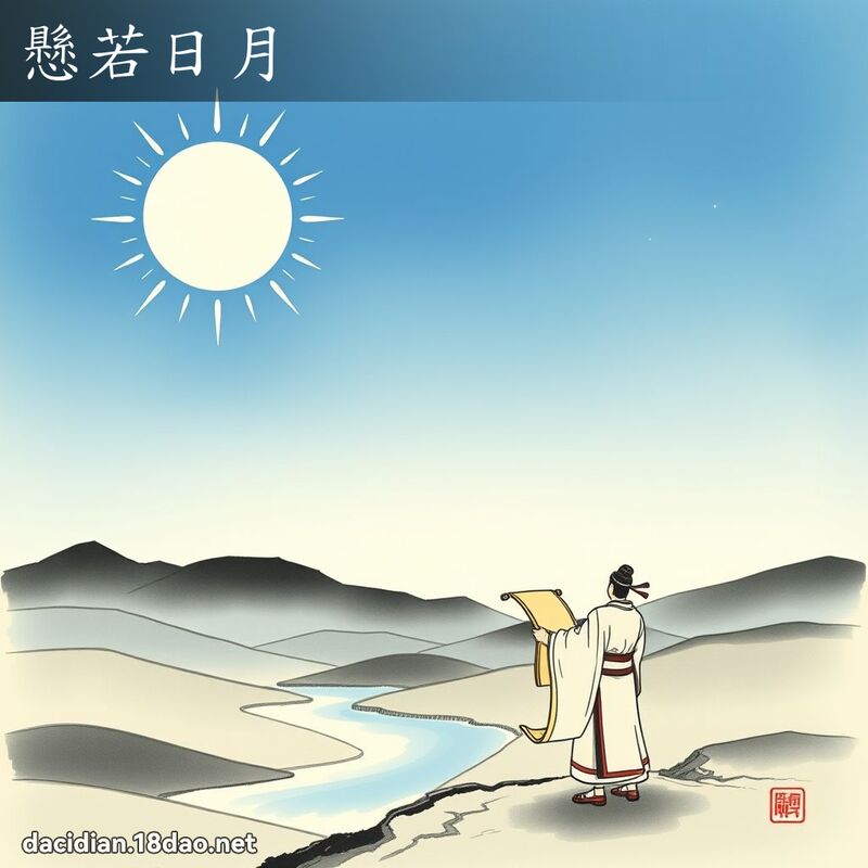懸若日月 - 中華成語配圖