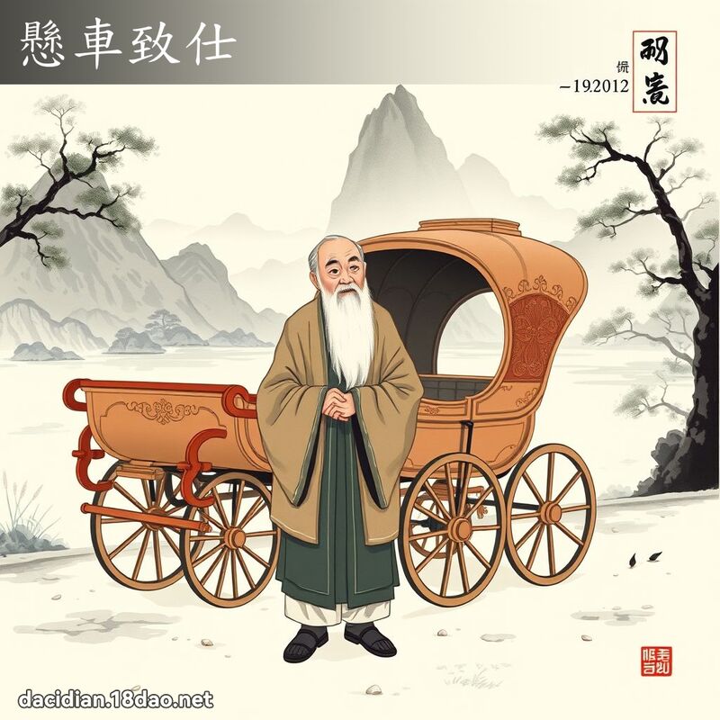 悬车致仕 - 中华成语配图
