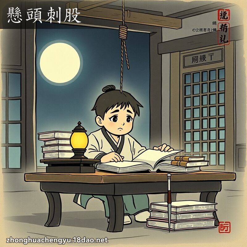 懸頭刺股 配图