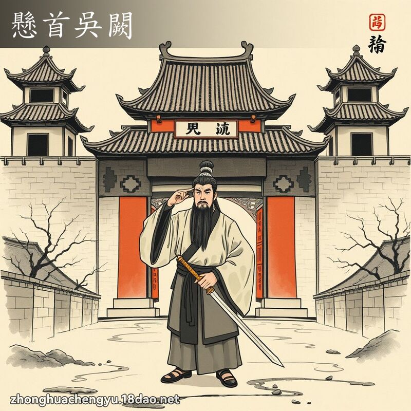 懸首吳闕 配图
