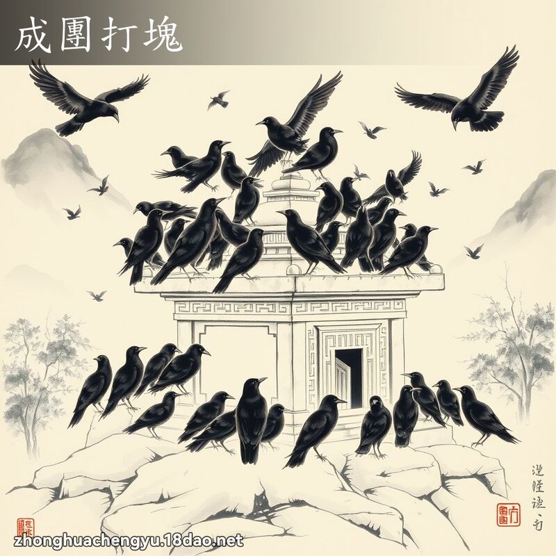 成團打塊 配图