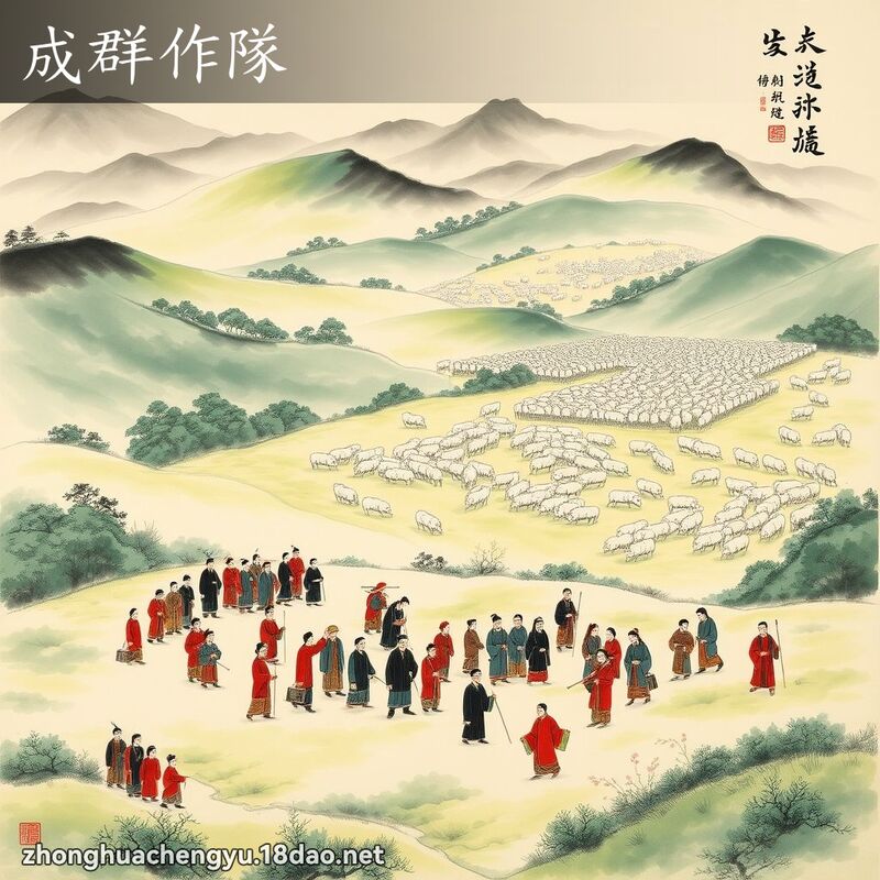 成群作隊 配图